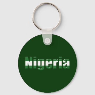 Nigerias Logotyp i färg i Nigerias flagga Nyckelring