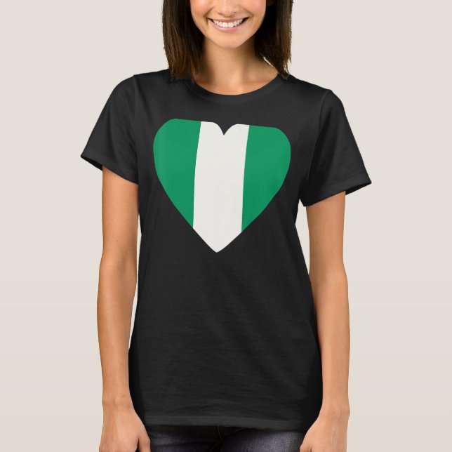 Nigerias nationella Flagga för för manar sudanesis T Shirt (Framsida)