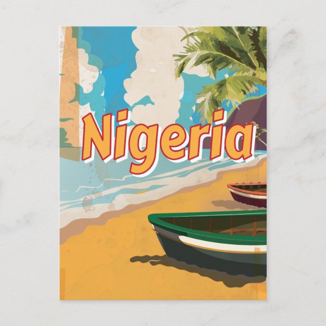 Nigerias Vintage-semester Poster Vykort (Framsida)