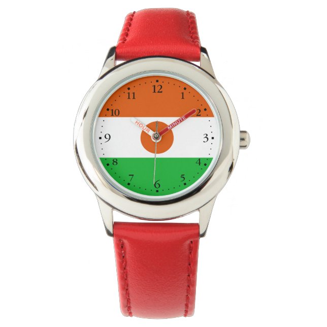 Nigers flagga armbandsur (Framsida)