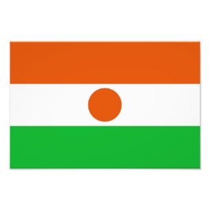 Nigers flagga fototryck