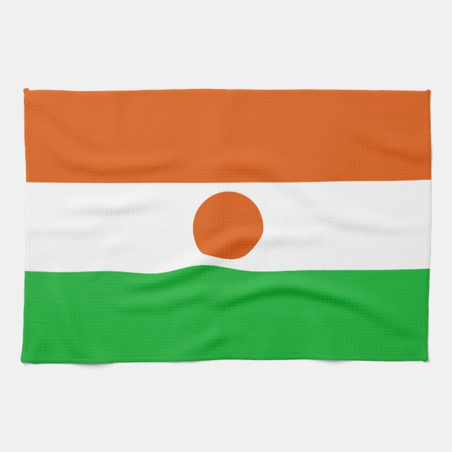 Nigers flagga kökshandduk (Horisontell)