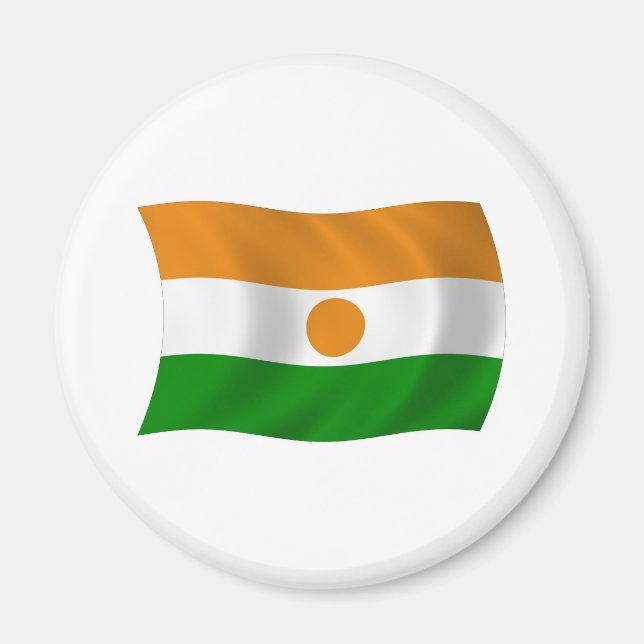Nigers flagga Magnet (Framsidan)