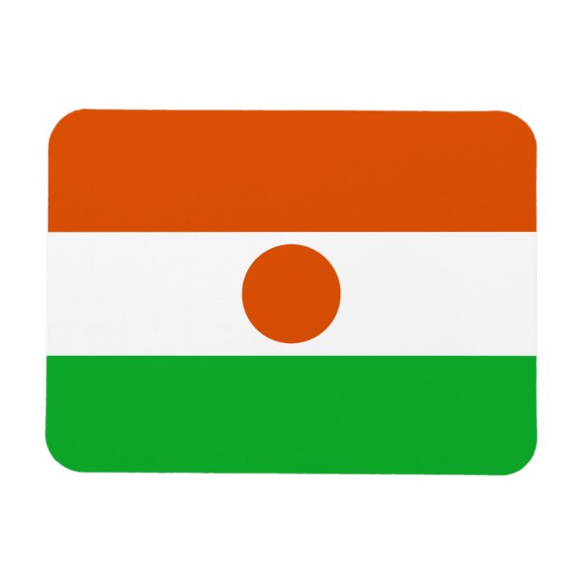 Nigers flagga magnet (Horisontell)