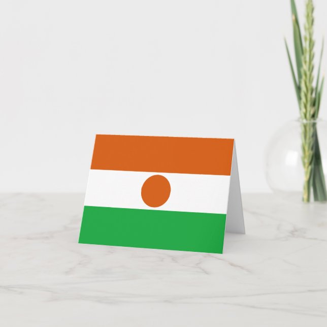 Nigers flagga notkort kort (Framsida)