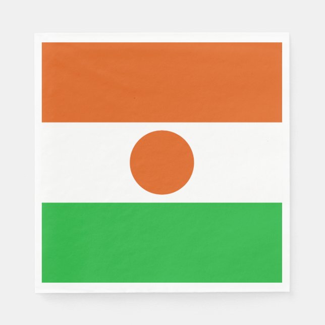 Nigers flagga pappersservett (Framsidan)