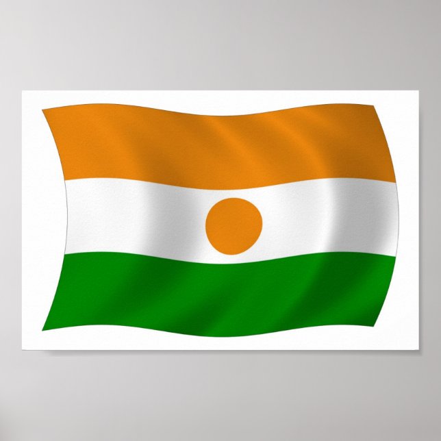 Nigers flagga Postertryck Poster (Framsidan)