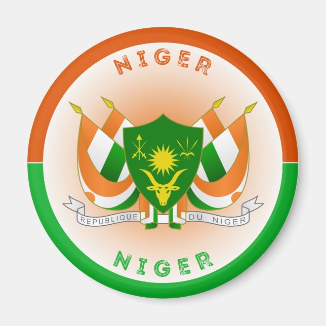 Nigers kulturarvsemblem magnet (Framsidan)