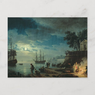 Night: A Port in the Moonlight, 1748 Vykort