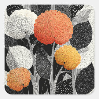 Night Bloom on the Red Planet #5 Fyrkantigt Klistermärke