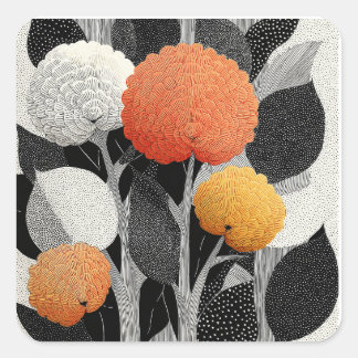 Night Bloom on the Red Planet #5 Fyrkantigt Klistermärke