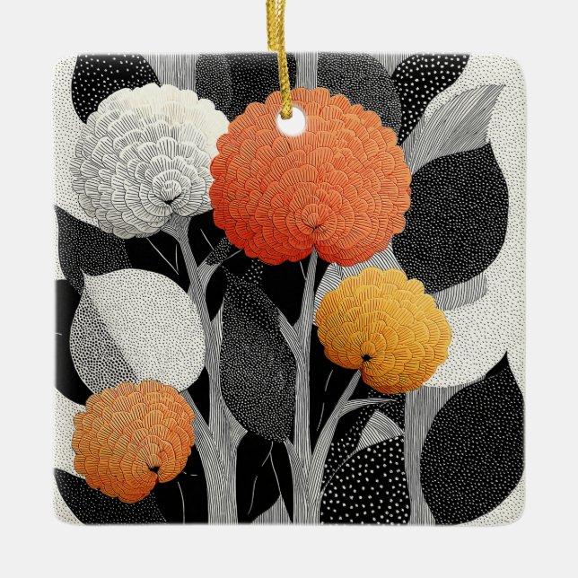 Night Bloom on the Red Planet #5 Julgransprydnad Keramik (Framsida)