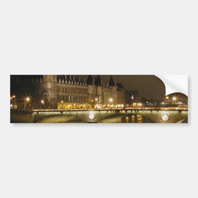 Night Bridge Bumper Sticker Bildekal (Framsidan)