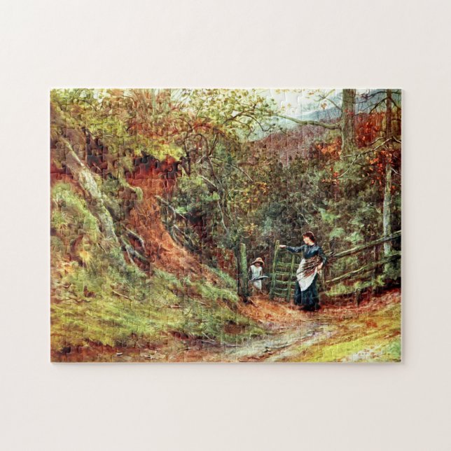 Night-burk Lane Witley av Helen Allingham Pussel (Horisontell)