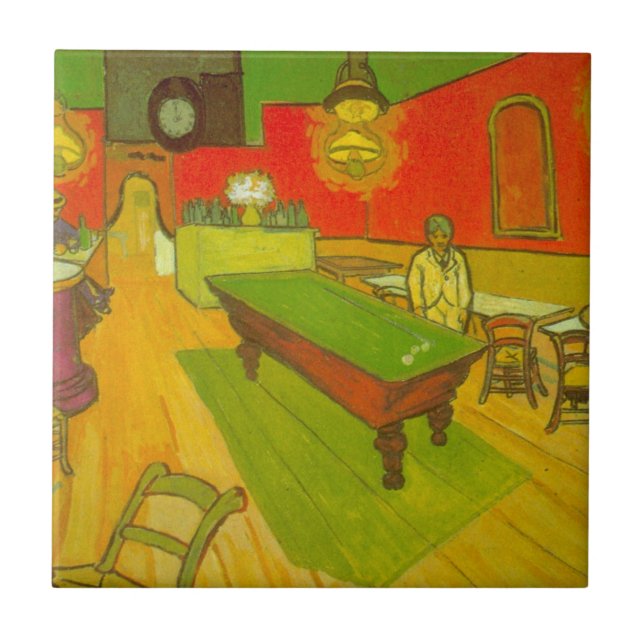 Night Cafe av Vincent van Gogh Kakelplatta (Framsidan)