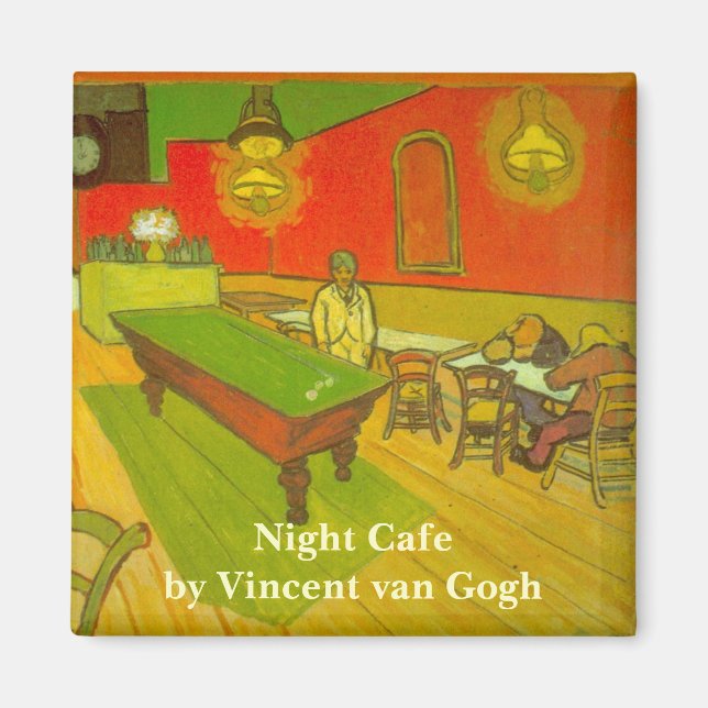 Night Cafe av Vincent van Gogh Magnet (Framsidan)