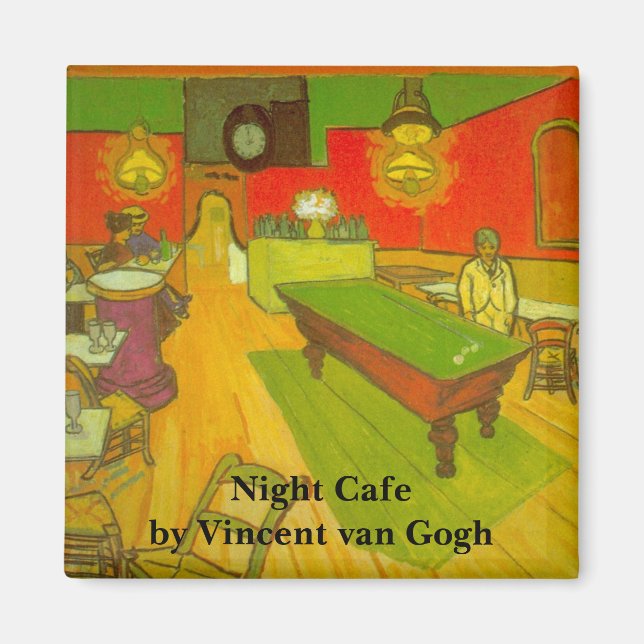 Night Cafe av Vincent van Gogh Magnet (Framsidan)