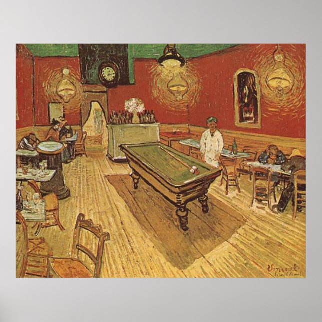 Night Cafe av Vincent van Gogh Poster (Framsidan)