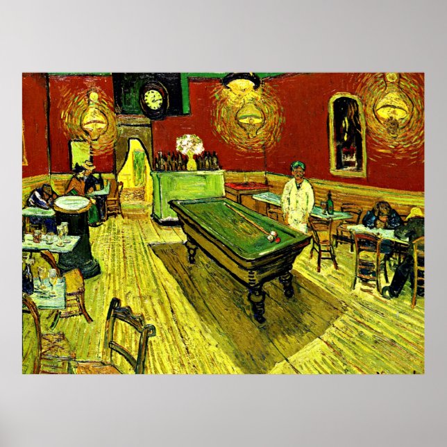 Night Cafe av Vincent van Gogh Poster (Framsidan)