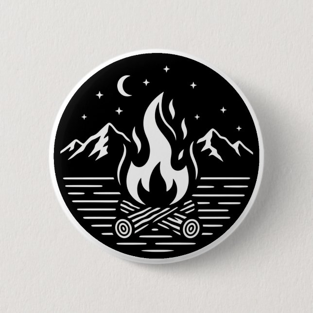 Night Campfire Adventure Pin Knapp (Framsida)