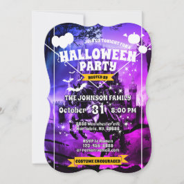 Night Castle Frimärke Inbjudningar