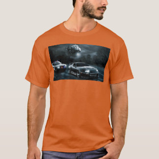 Night Chase with Speeding Sports Car gift T Shirt