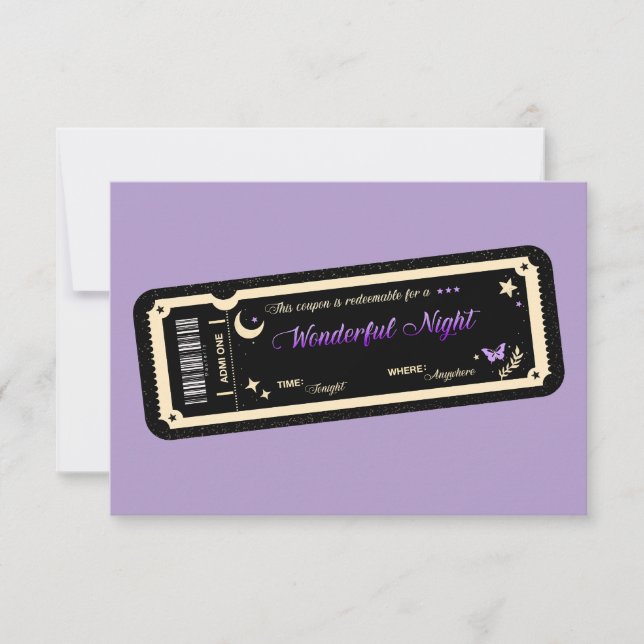  Night coupon Tack Kort (Framsida)