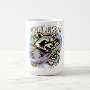 Night Crew Tvättbjörn Graffiti T-Shirt Kaffemugg