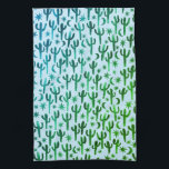 Night Desert Saguaro Cacti Mönster Watercolor Kökshandduk<br><div class="desc">Dekorera köket med den här grönten och blåa vattenfärgshandduken. Gör en underbar husuppvärmning eller en bröllop-gåva! Du kan anpassa den och även lägga till text. Kolla min butik för mycket mer färg och mönster!</div>