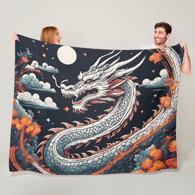 night dragon blanket fleecefilt (På plats)