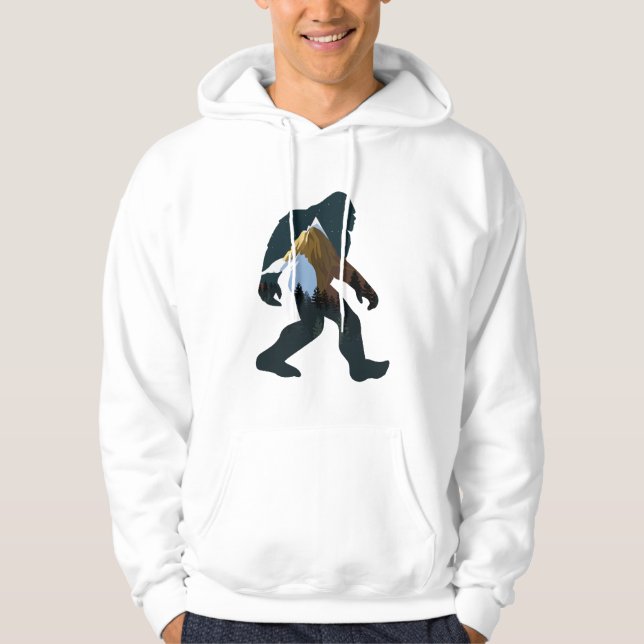 Night Forest Bigfoot Hoodie (Framsida)