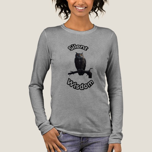  **Night Forest Owl – Realistic Nocturnal Owl Illu T Shirt (Framsida)