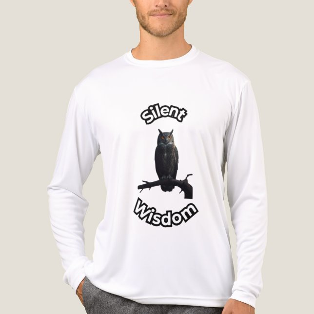  **Night Forest Owl – Realistic Nocturnal Owl Illu T Shirt (Framsida)