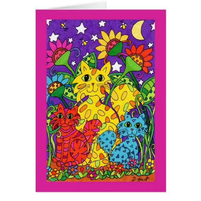 Night Garden Hälsningskort (Framsidan)