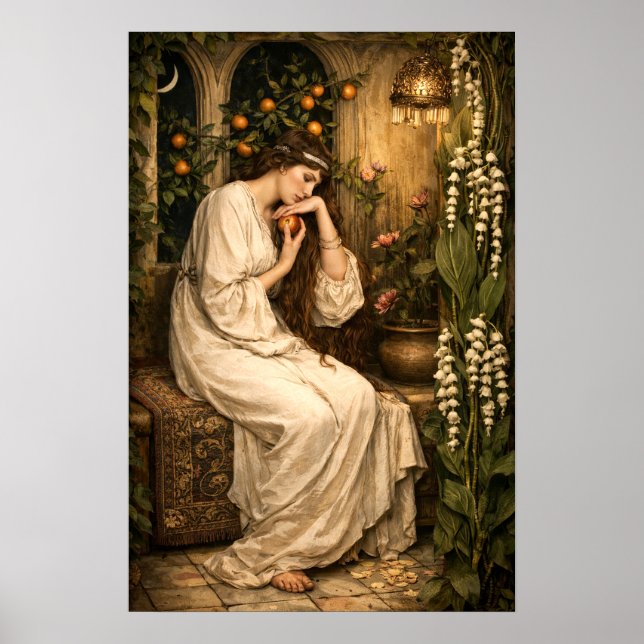 Night Garden Woman Poster (Framsidan)