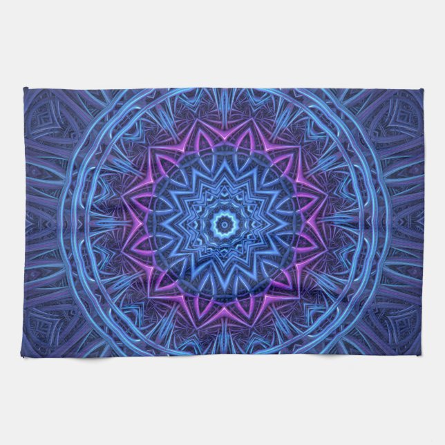 Night Glow Mandala Kökshandduk (Horisontell)
