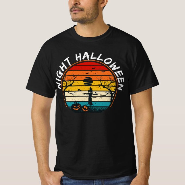Night Halloween Bus eller godis T-Shirt (Framsida)