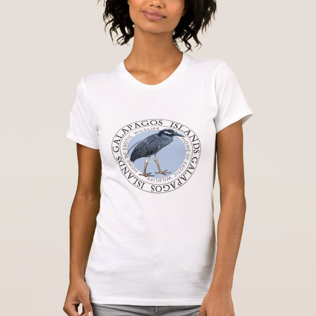 Night Heron Galapagos-öarna Tee Shirt (Framsida)