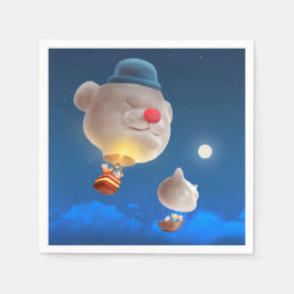 Night Himlar Balloon Äventyr Pappersservett