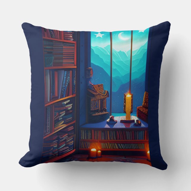 Night Himlar Bibliotek Kudde (Framsida)