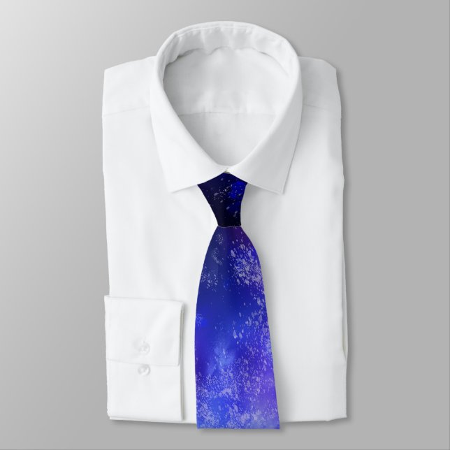 Night Himlar Blue Sapphire Neck Tie Slips (Bunden)