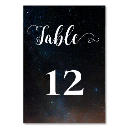 Night himlar bröllop under stjärnorna bordsnummer