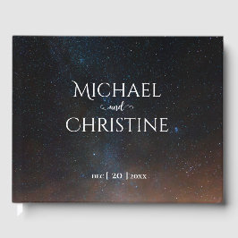 Night himlar bröllop under stjärnorna gästböcker