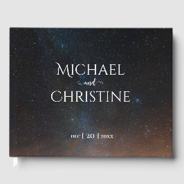 Night himlar bröllop under stjärnorna gästböcker