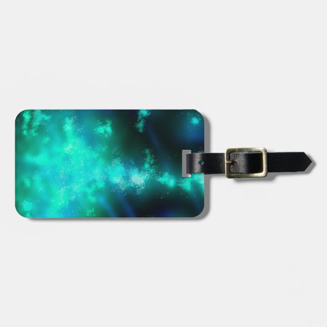 Night Himlar Emerald Luggage Tag Bagagebricka (Horisontell Framsida)