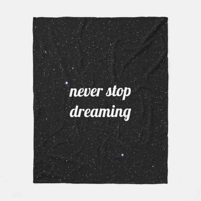 Night Himlar med Stars Quote Sherpa Blanket Fleecefilt (Framsidan)