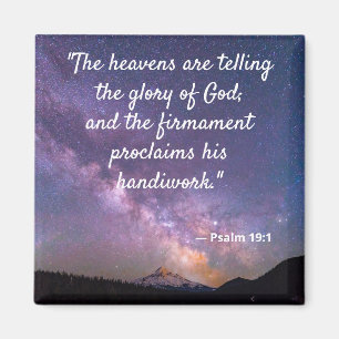 Night Himlar Milky Way Psalm 19:1 Magnet