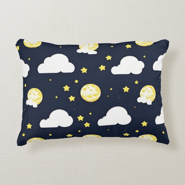 Night Himlar Mönster Prydnadskudde (Framsidan)