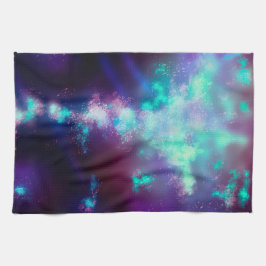 Night Himlar Neon Ljus Tea Towel Kökshandduk