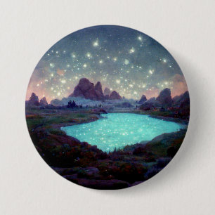 Night Himlar Stars Fantasy liggande Knapp